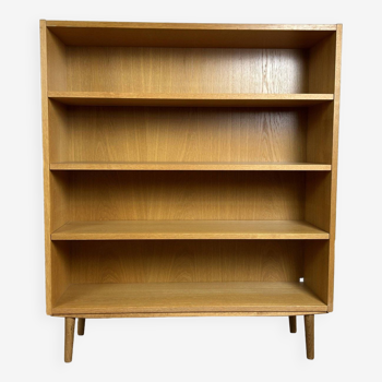 Vintage Scandinavian oak bookcase, 1960s