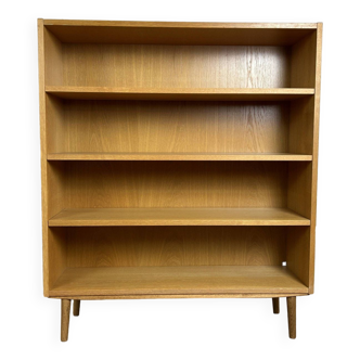 Vintage Scandinavian oak bookcase, 1960s