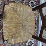 Série de 6 chaises paillées haut dossier