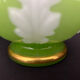 Pair of green and white opaline vases, attributed to Baccarat, period