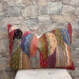 Magnifique coussin Kilim berbère vintage du Maroc