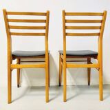 Mid-century Danish Design Dining Room Chairs set Black