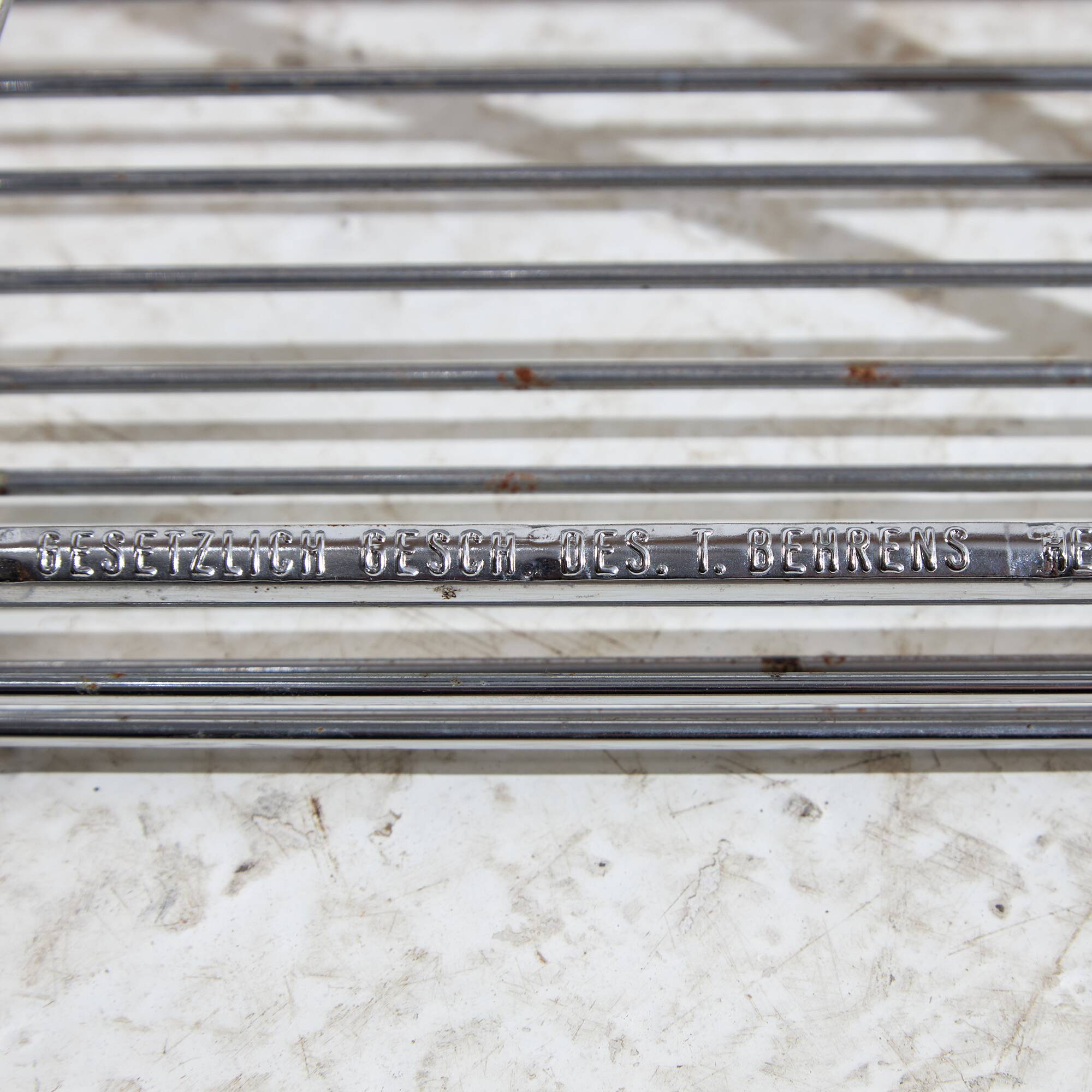 Kreuzschwinger steel bar stool by till behrens for schlubach, set of 2 (mk10476)