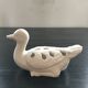Canard pique fleurs blanc