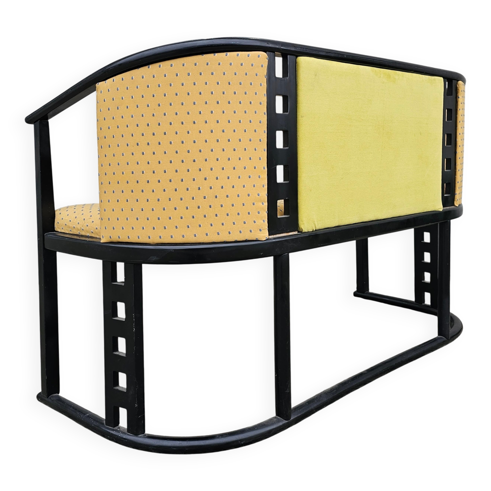 Canapé Jugendstil Josef Hoffmann curved wood beech