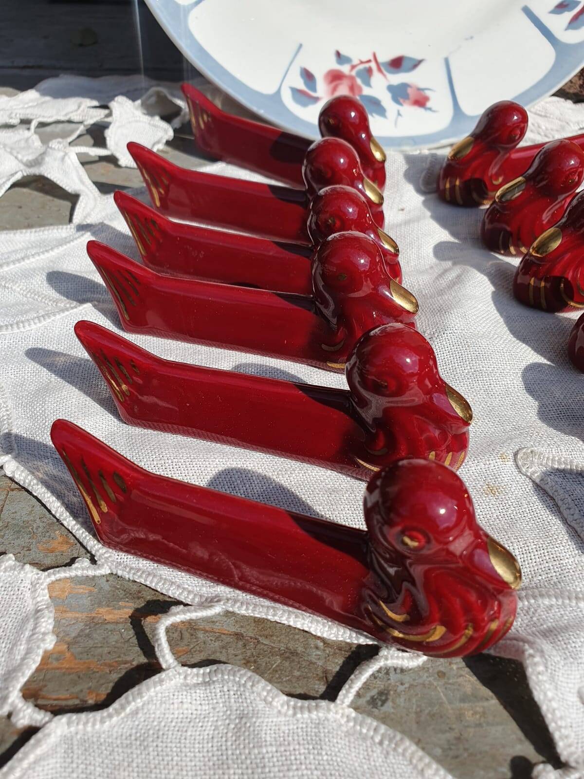 12 duck ceramic knife holders