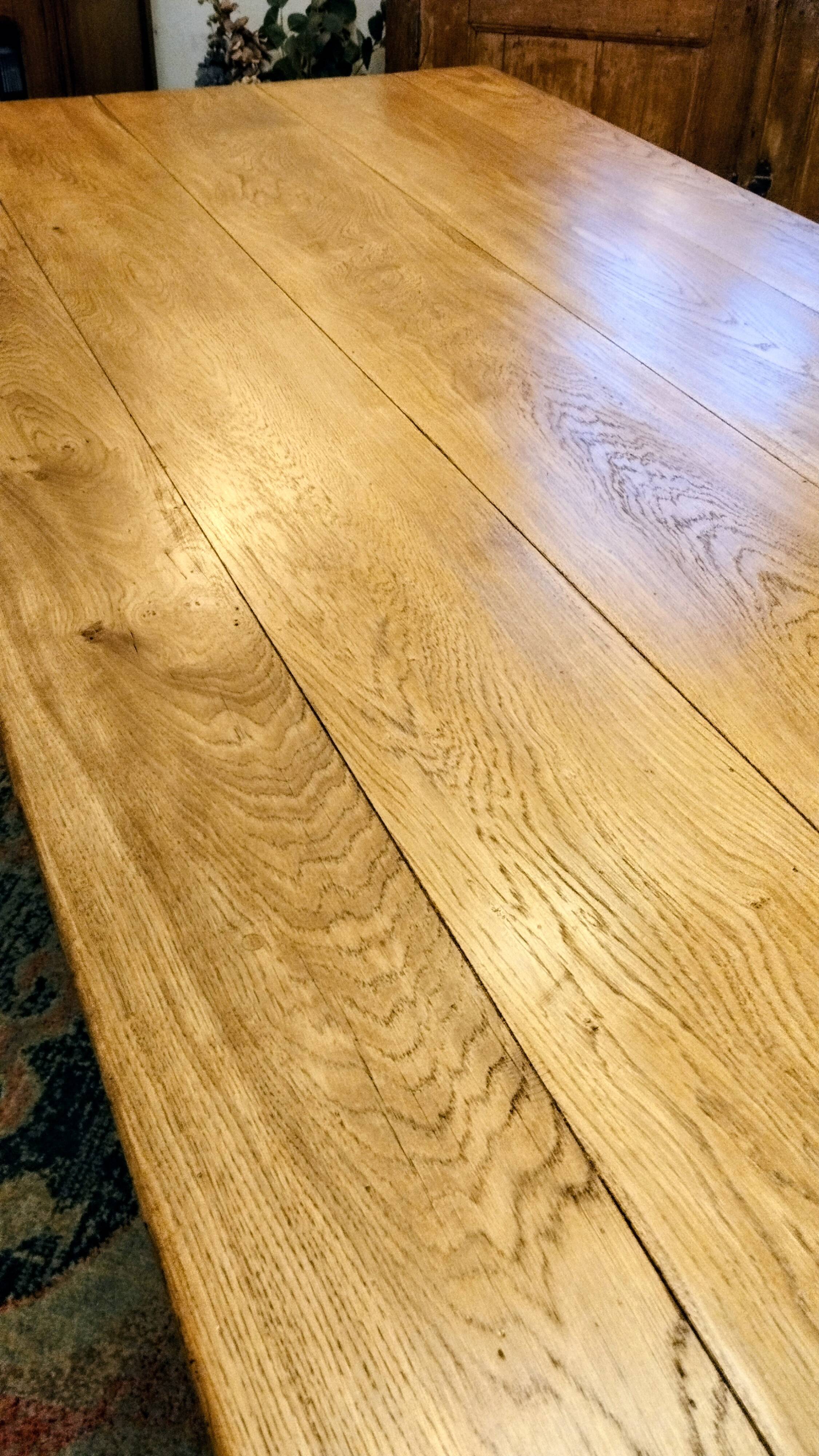 Solid oak farmhouse table 260x100