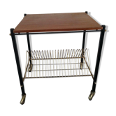 Desserte a roulettes porte vinyles 1950/1960