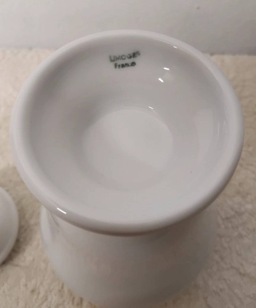 Pair of Covered Vases in Limoges Porcelain, France