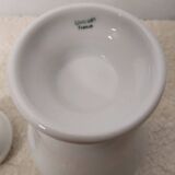 Pair of Covered Vases in Limoges Porcelain, France