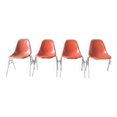 4 Ray and Charles Eames chairs, Herman Miller edition.