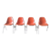 4 Ray and Charles Eames chairs, Herman Miller edition.
