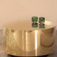 Contemporary handcrafted brass coffee table