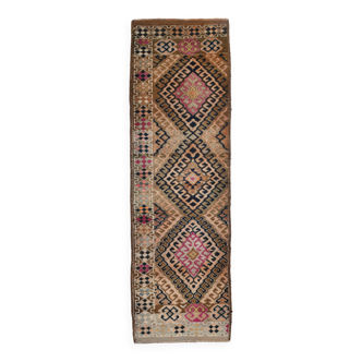 Tapis persan bleu et marron 3x10, 91x295 cm sk 18084 livraison gratuite