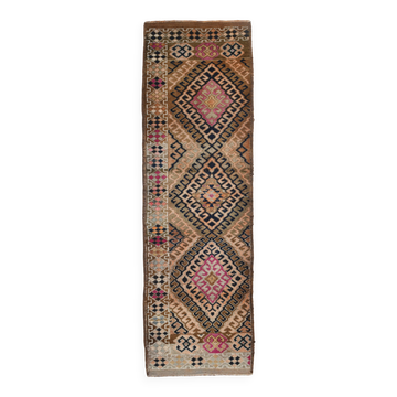 3x10 blue & brown persian runner rug, 91x295cm sk 18084 free shipping