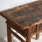 Antique solid wood table – Chinese side table with drawer – circa 1900