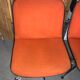 Paire de fauteuils de bureau pivotant orange année 70
