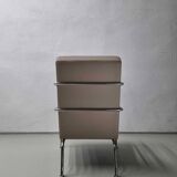 2 vintage nude leather "Cinema" easy chairs by Gunilla Allard for Lammhults | 1990s