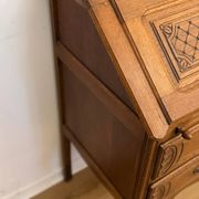 Carved oak secretary
