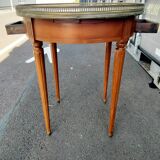 High table old hot water bottle Louis XVI style with marble top