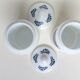 Paire de pots apothicaires opaline blanc et bleu