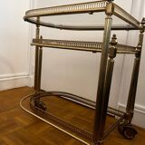 Brass and glass nesting table