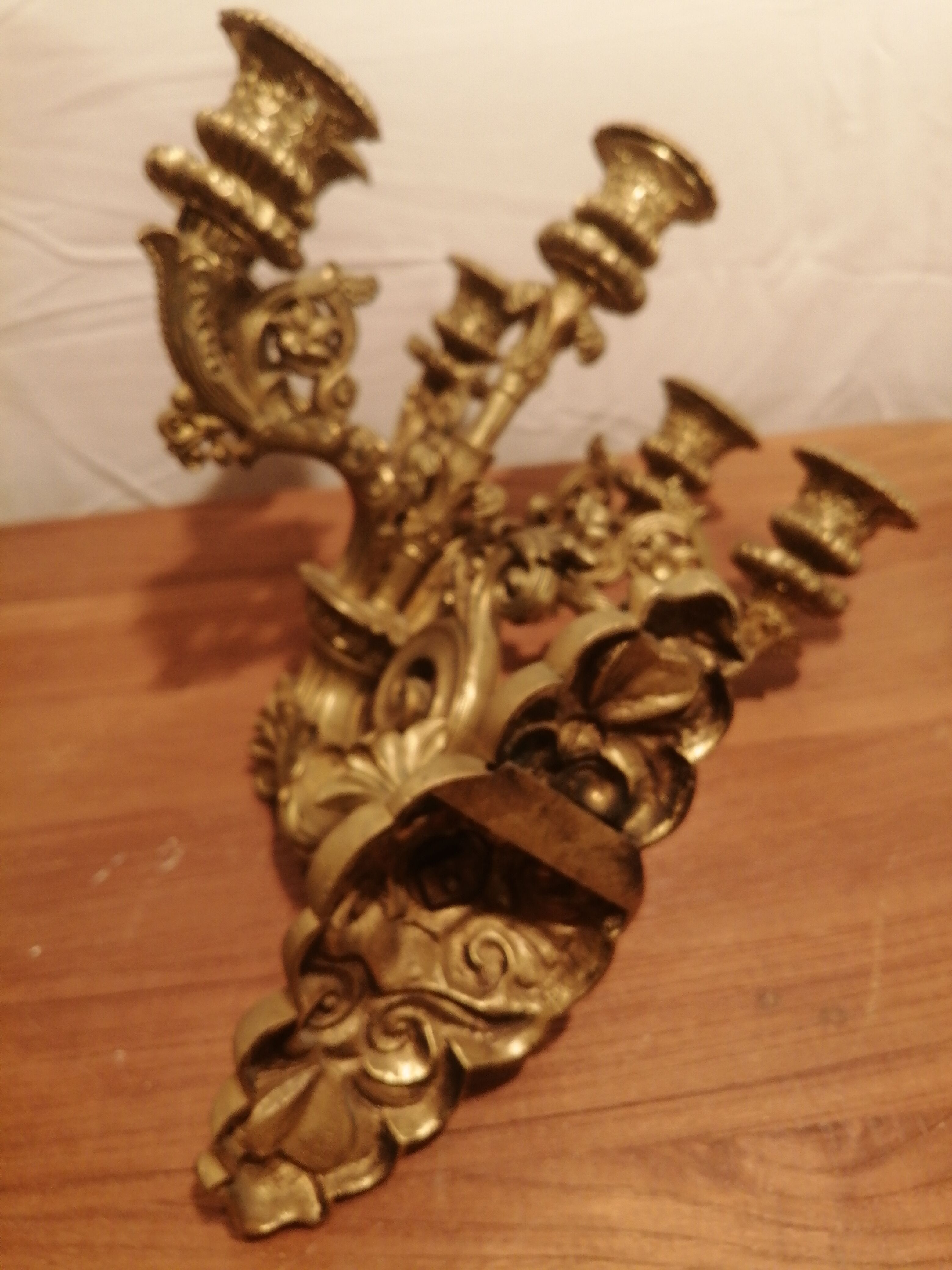 Paire d'appliques en bronze