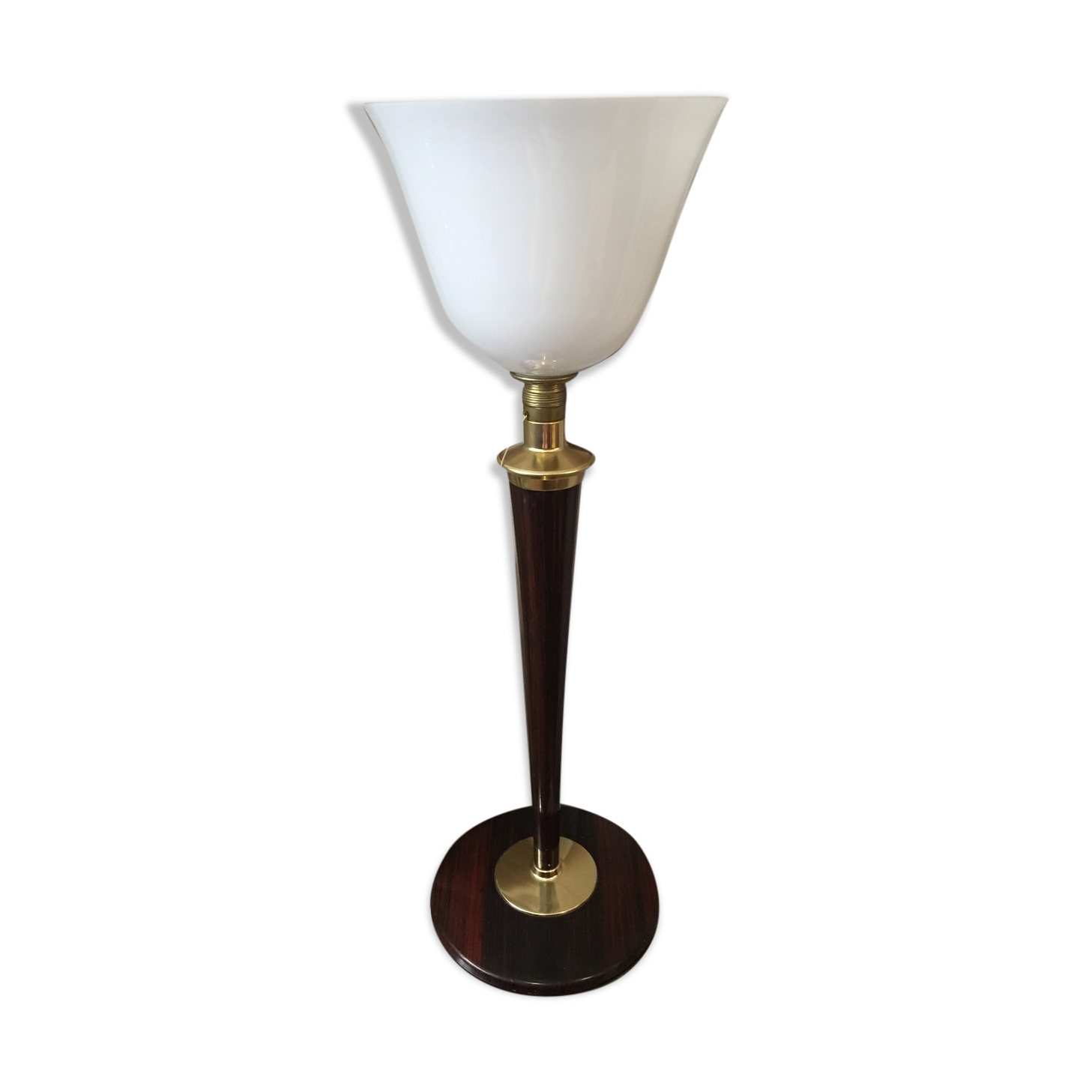 Mazda wood and metal desk lamp