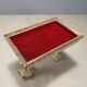 Antique coffee table in carved wood and glass, Italy, 20th century