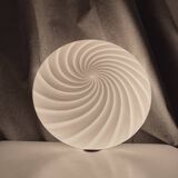 Vintage Murano glass white swirl flush mount light fixture |  handcrafted retro lighting |  MCM Midcentury home deco wall ceiling lamp