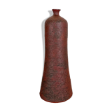 Vase abstrait en céramique rouge de studio par Gerhard Liebenthron, Allemagne, années 1970
