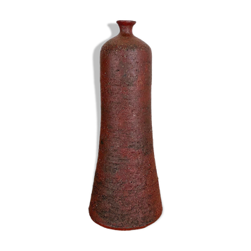 Abstract red Ceramic Studio Pottery Vase by Gerhard Liebenthron, Germany, 1970s