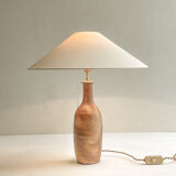 Lampe pied bouteille en grès 19eme