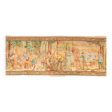 Painted canvas, hunting scene from 1904