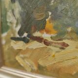 French vintage signed oil painting