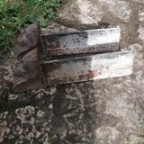 pair of andirons with sphinx heads