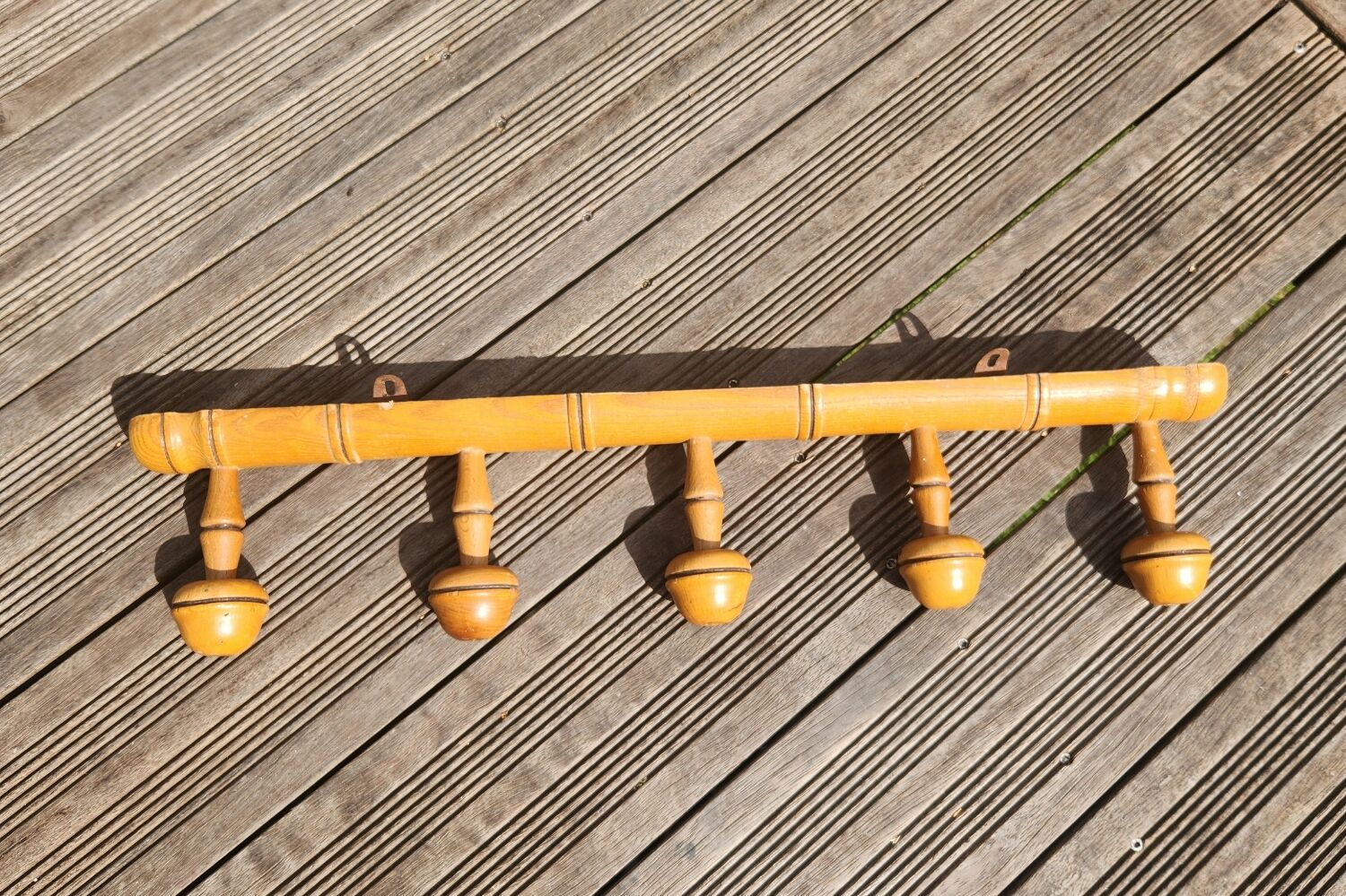 Antique wooden coat rack