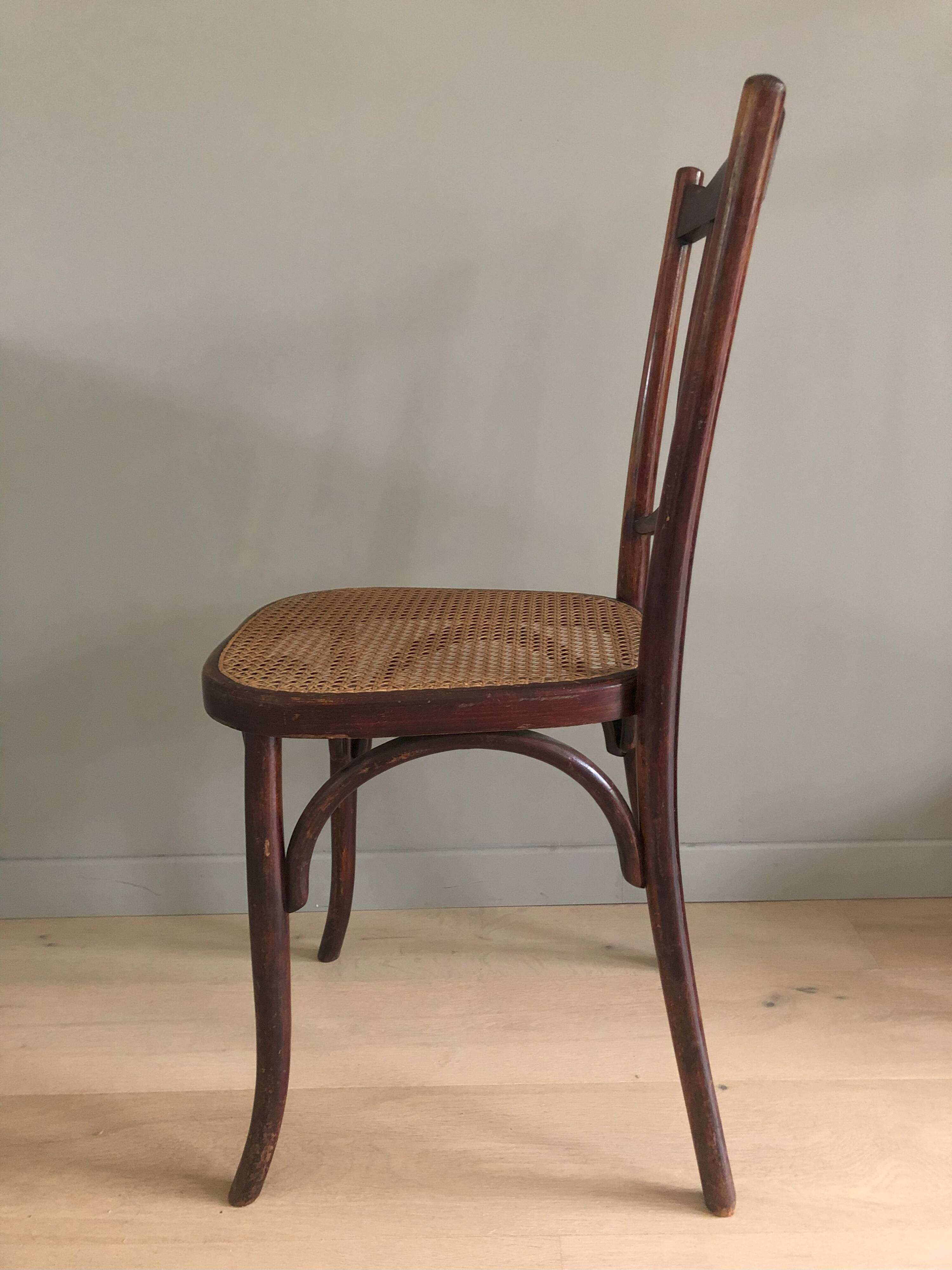 Vintage caned bistro chair