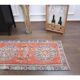 Vintage Turkish handmade wool cotton red runner 65x315