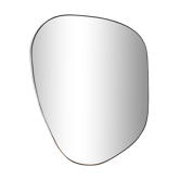 Irregular trapeze mirror organic brass black minimalist 80x110cm
