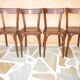 Suite de 4 chaises de bistrot Baumann 1960