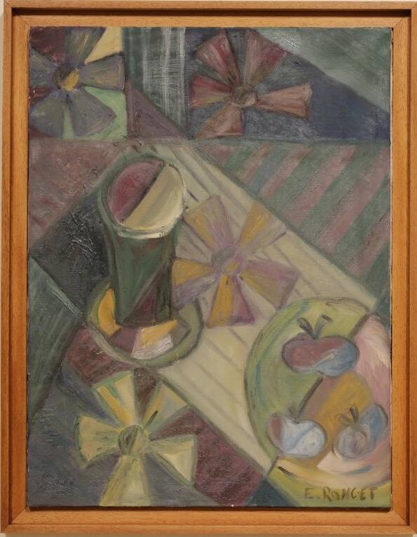 Cubist Still Life with Flowers - Elisabeth Ronget