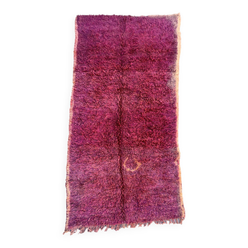 Moroccan rug Beni M'Guild purple - 187 x 378 cm