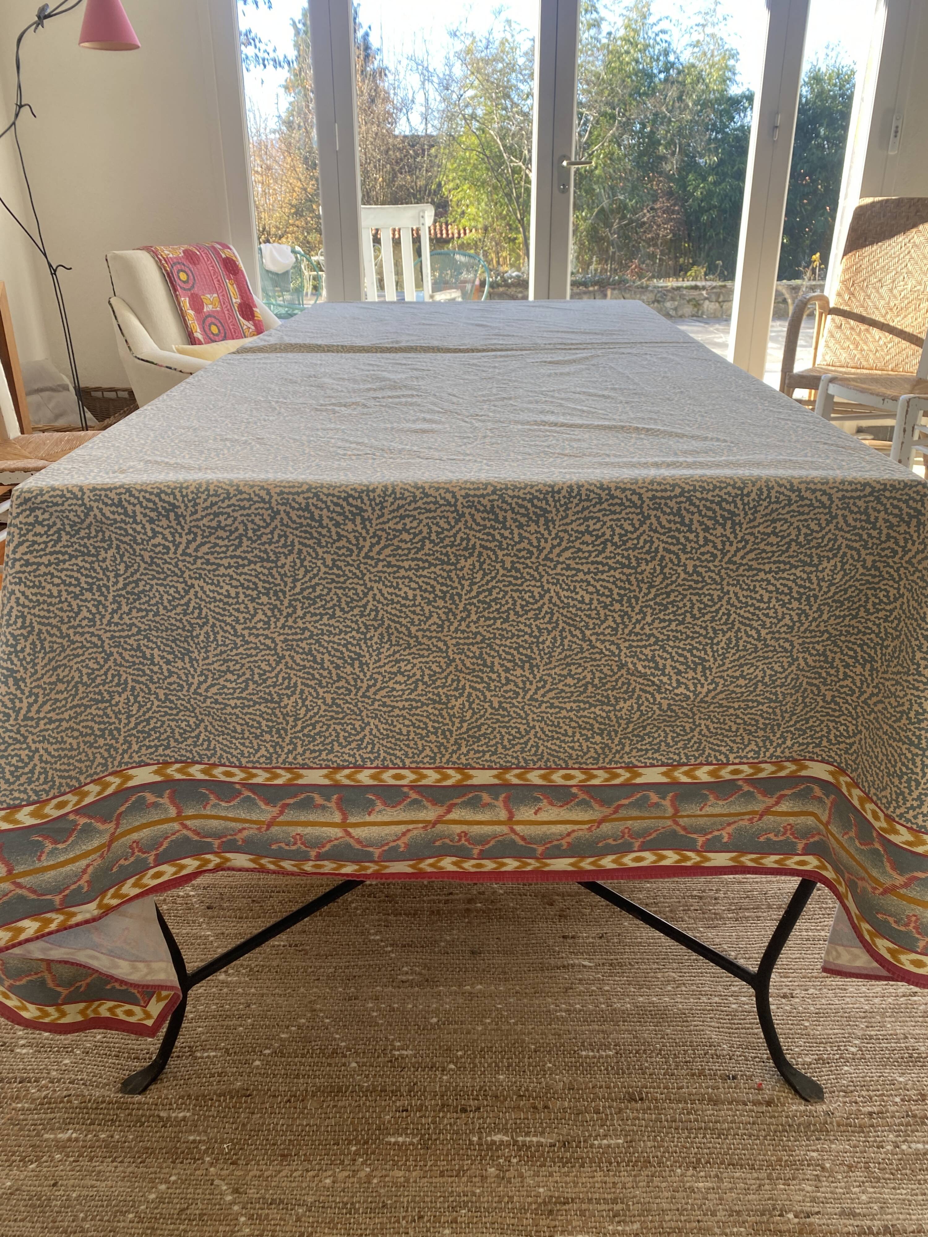 Large printed tablecloth for 12 people - MIE - Cotton - 170x230 cm