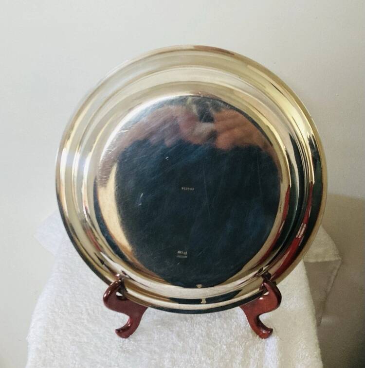 Christofle dish in hallmarked silver-plated metal, mid-20th century