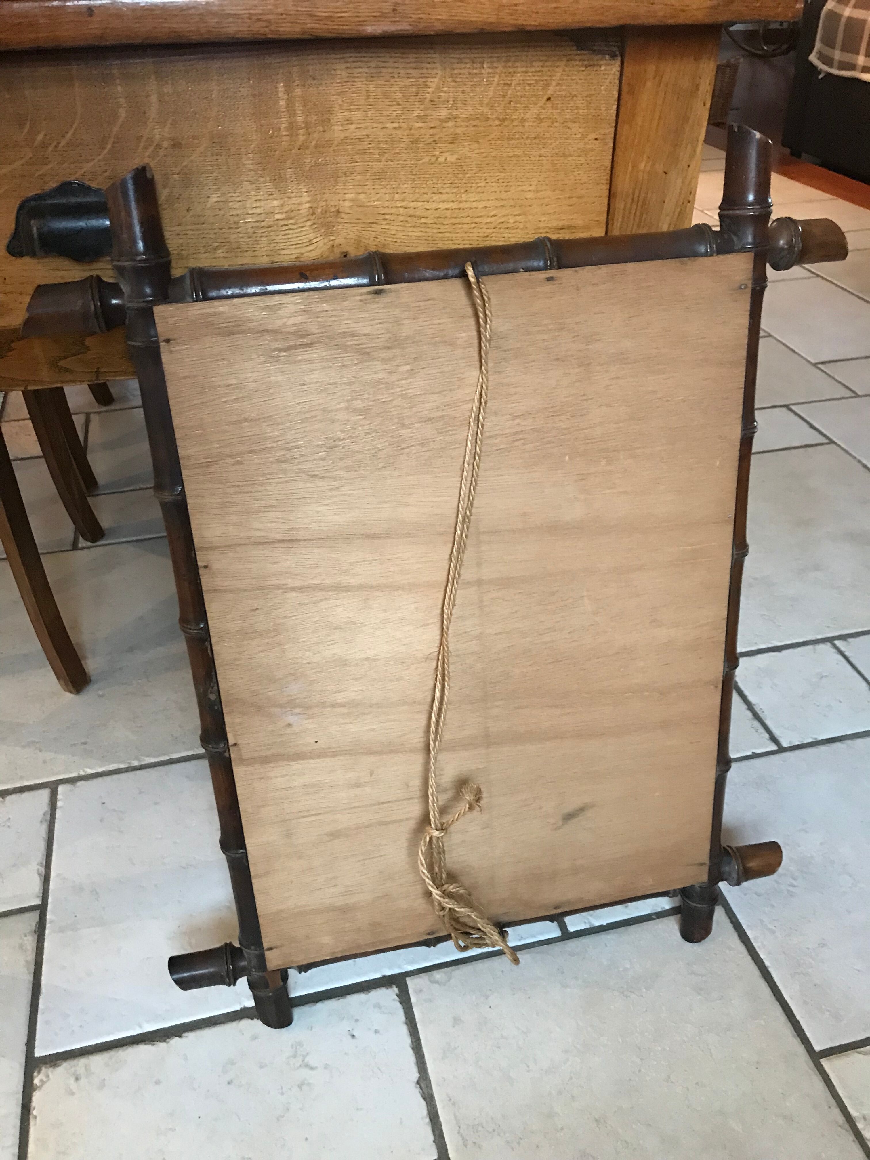 Old bamboo mirror, 1950s
