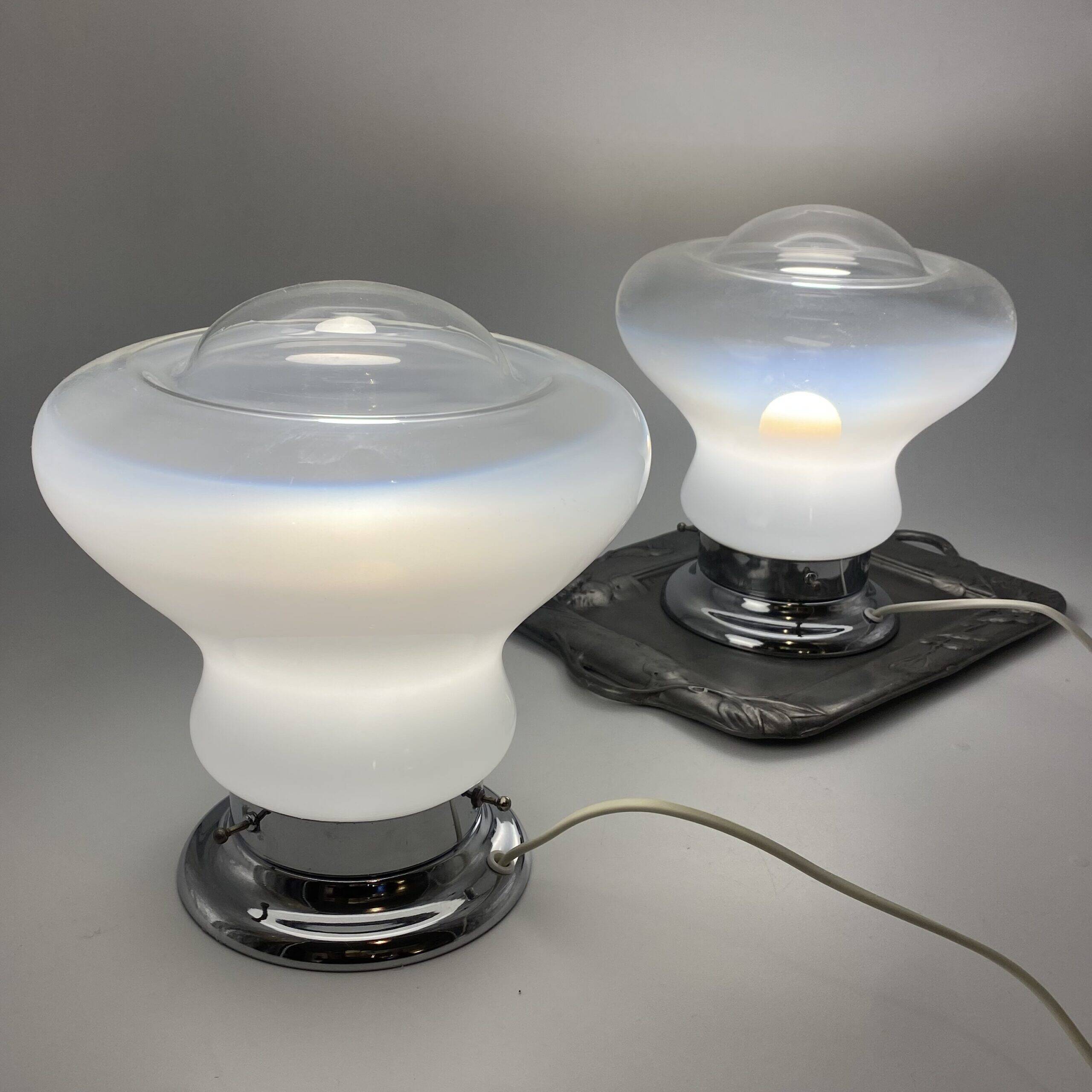 Pair of "Sfumato" Space Age lamps – 1970s