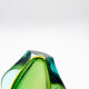 Murano vase Flavio Poli Sommerso Emerald Green Yellow Turquoise 26cm