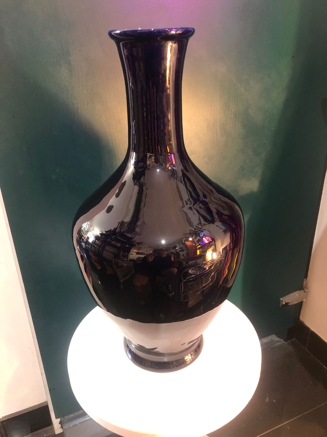 Dark blue vase