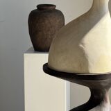 Sexy Neck - Solid wood (monoxyle) brown side table